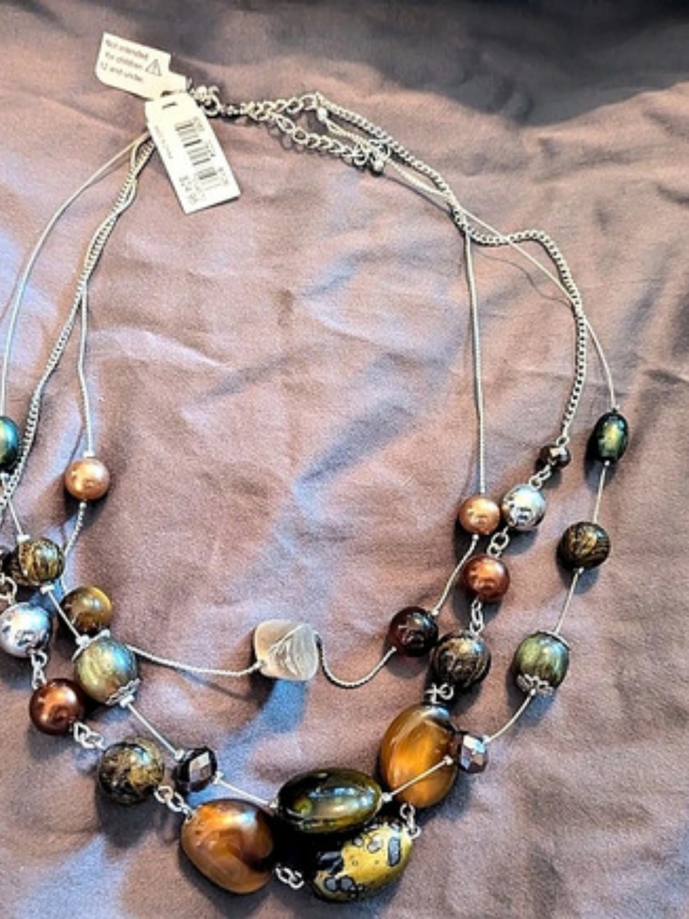 Multicolor Beaded Statement Necklace NWT
